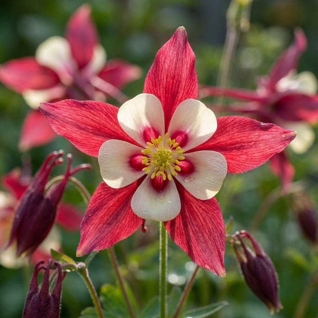 Akelei 'Crimson Star' - 10 Stück