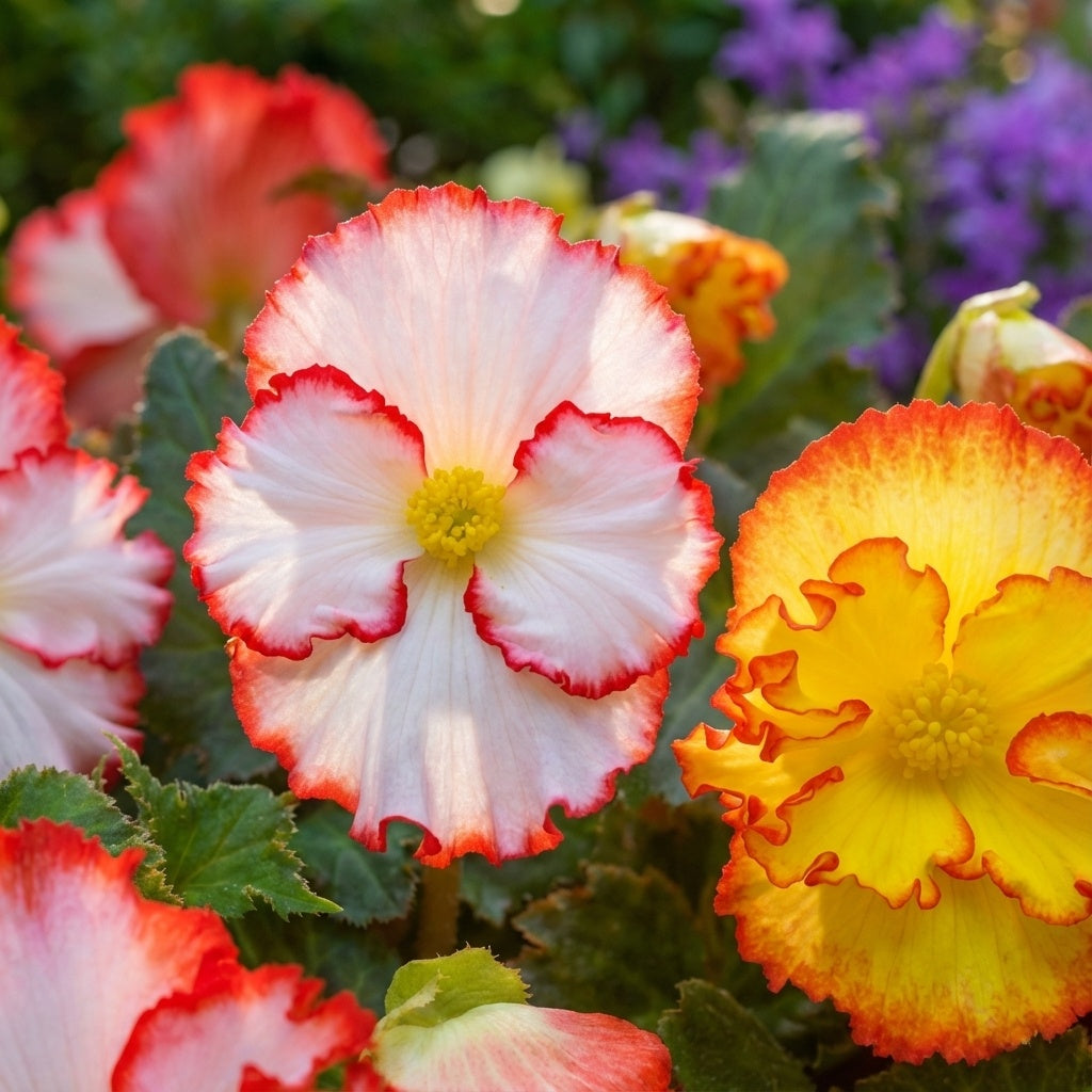 Begonie 'Crispa Marginata Mixed' - 8 Stück