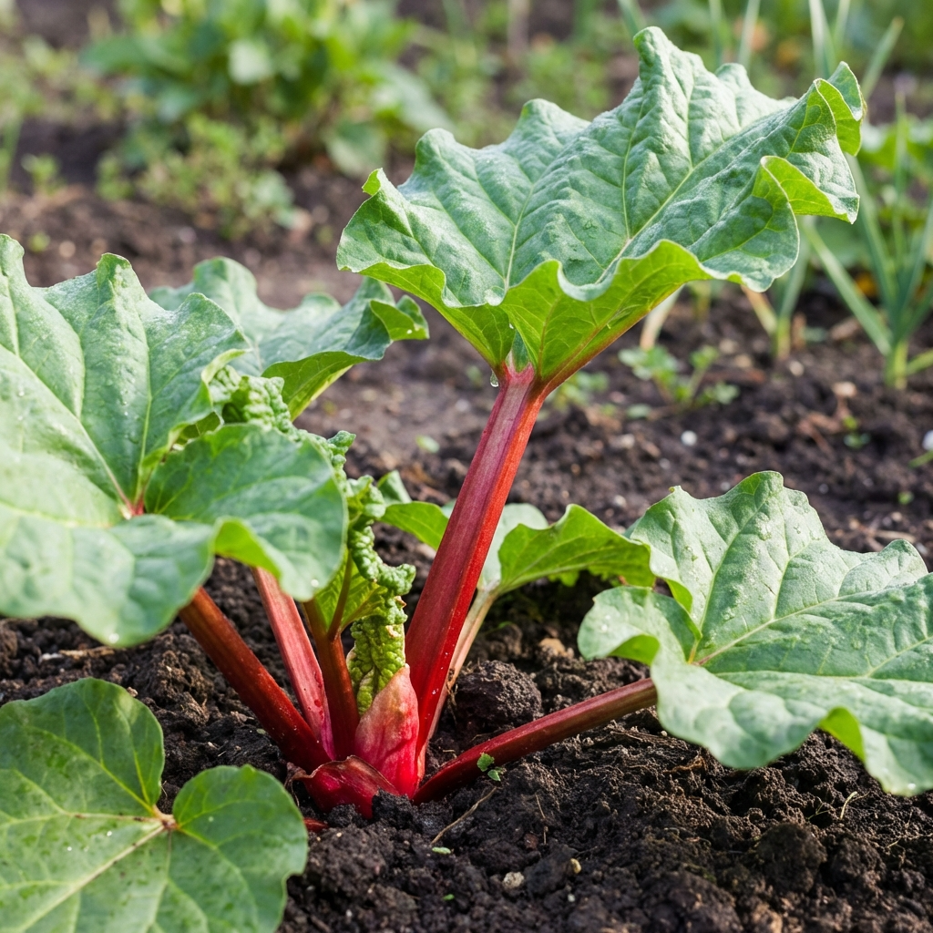 Rheum 'Rhabarbarum Valentine' - Rhabarber