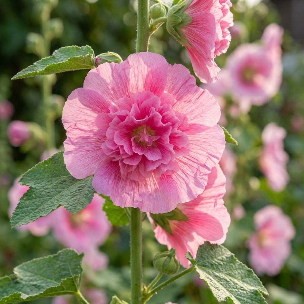 Alcea 'Rose Spring Celebrities Rosea' - Stockrose