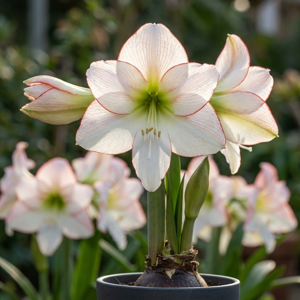 Ritterstern (Amaryllis) 'Picotee' - 1 Stück - LumiBlumi