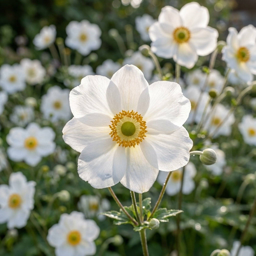Herbstanemone hybrida 'Honorine Jobert' - 3 Stück - LumiBlumi