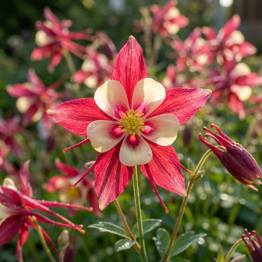 Akelei 'Crimson Star' - 10 Stück