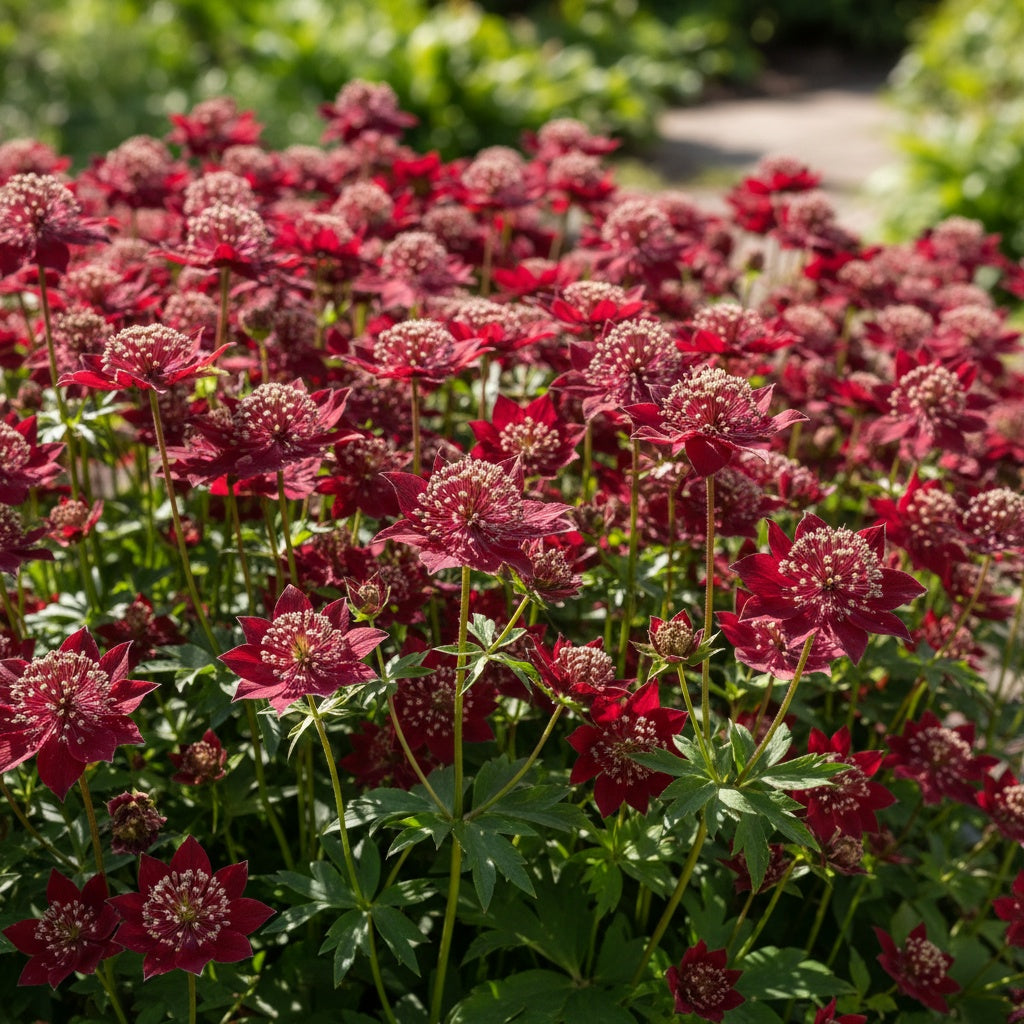 Astrantia 'Ruby Cloud Major' - Sterndolde, Astrantie - LumiBlumi