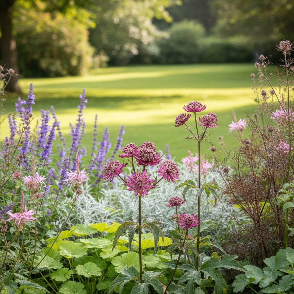 Astrantia 'Ruby Cloud Major' - Sterndolde, Astrantie - LumiBlumi