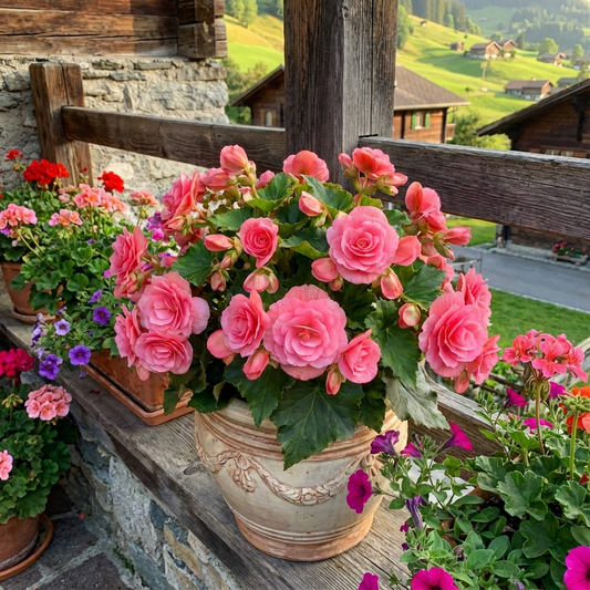 Begonie 'Doppel Rosa' - 10 Stück