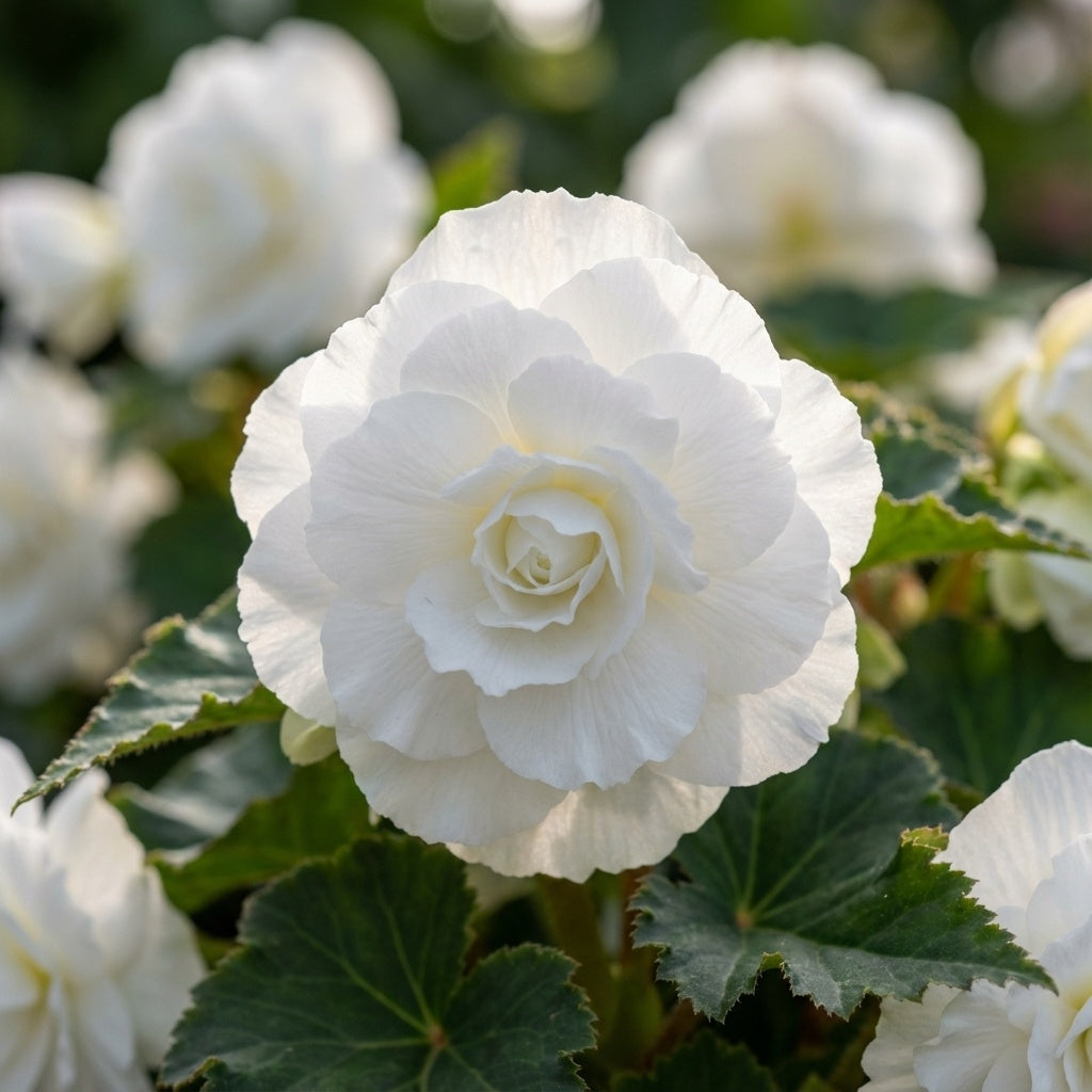 Begonie 'Doppel Weiss' - 10 Stück - LumiBlumi