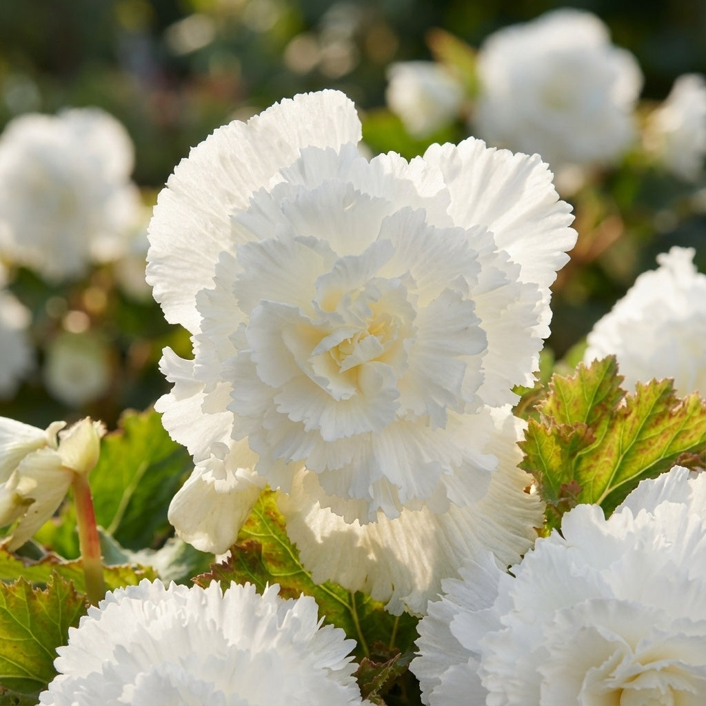 Begonie 'Fimbriata Weiss' - 10 Stück - LumiBlumi