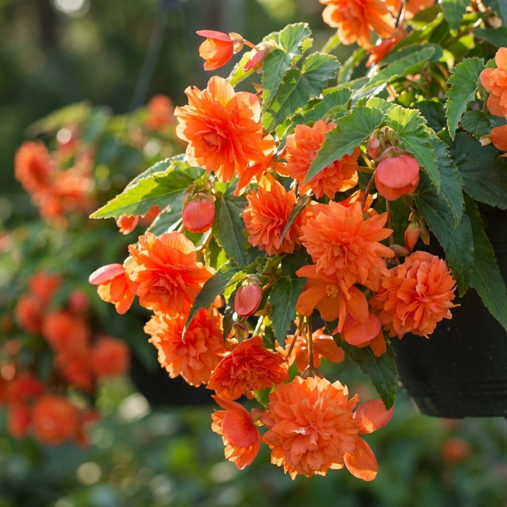 Begonia 'Pendula Orange' - Begonie, Schiefblatt - LumiBlumi