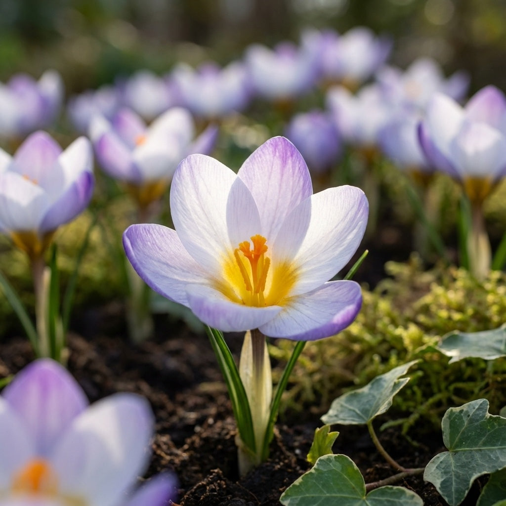 Crocus 'Blue Bird Chrysanthus' - Krokus