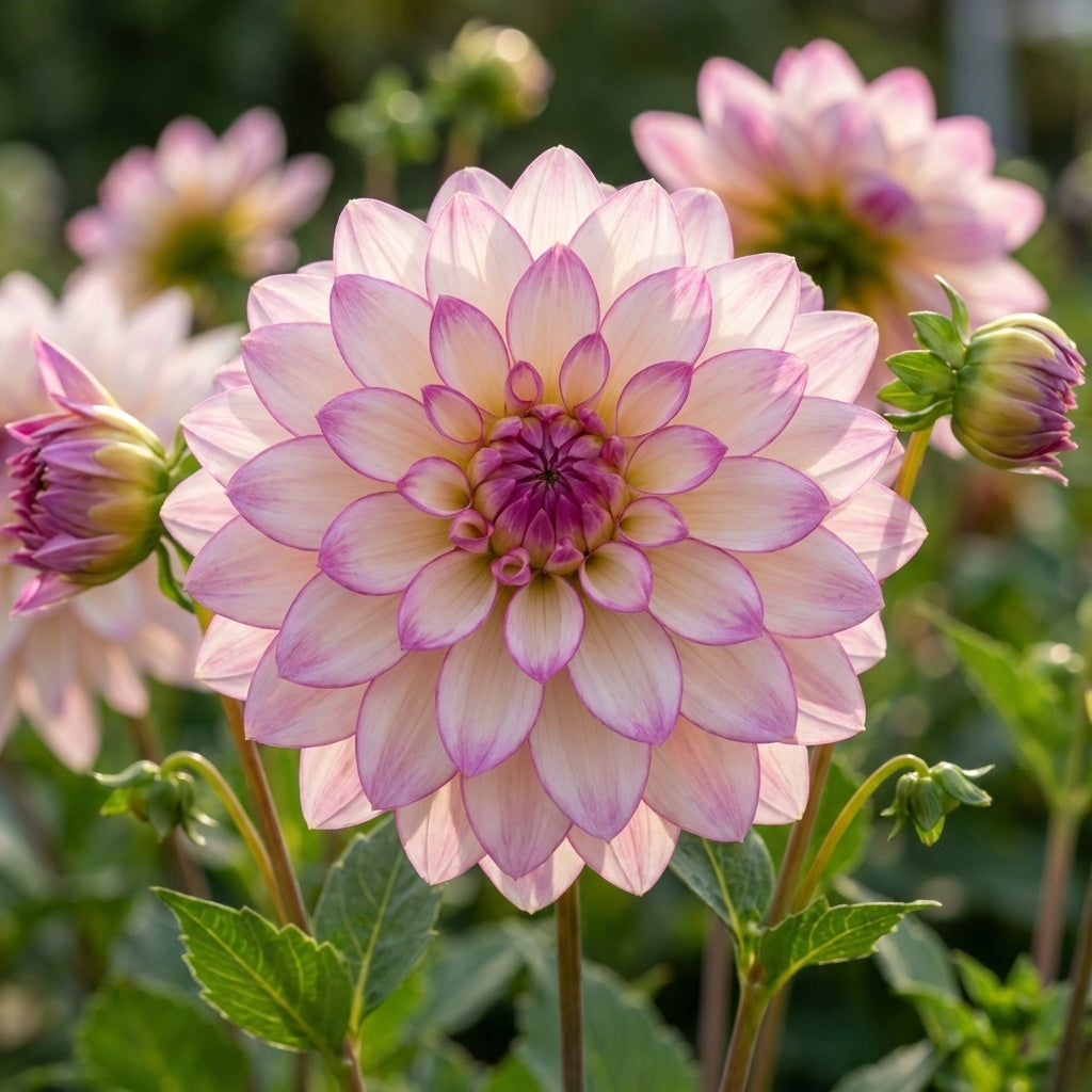 Dahlie 'Pink petticoat' - 4 Stück - LumiBlumi