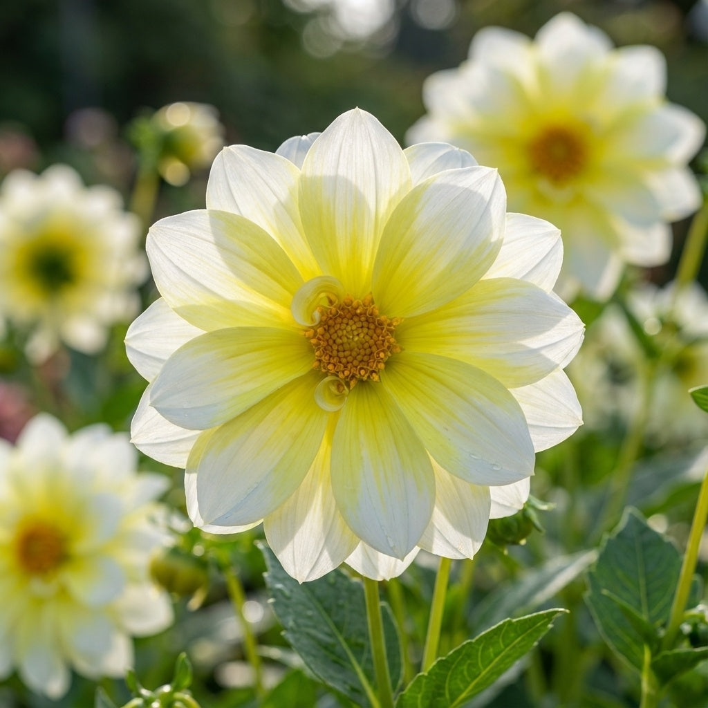 Dahlie 'Fire & Ice Lemon' - 10 Stück - LumiBlumi