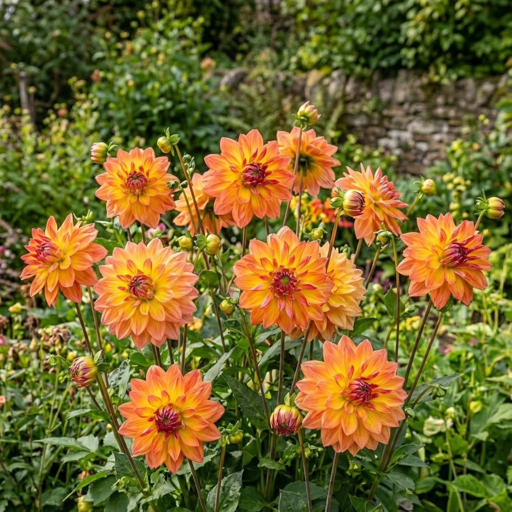 Dahlie 'Firepot' - 3 Stück - LumiBlumi