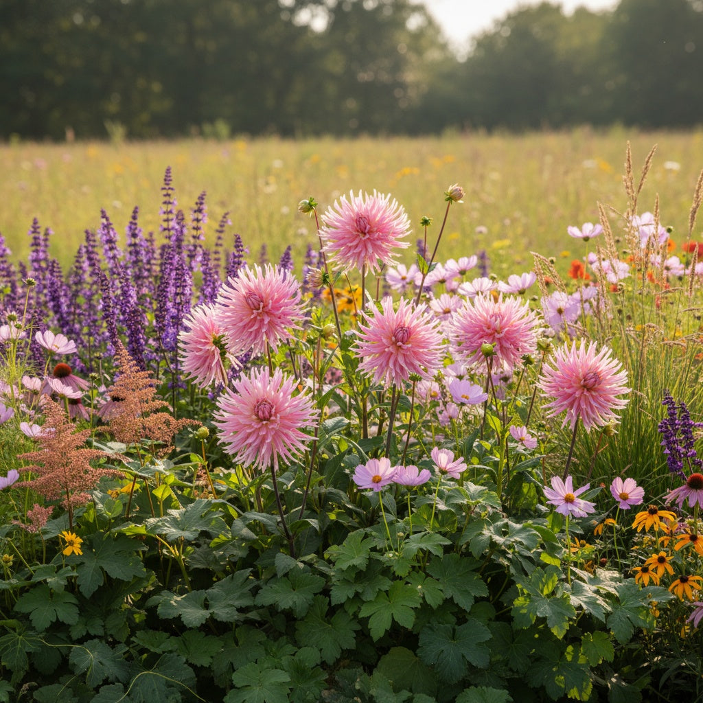 Dahlie 'Hollyhill Cotton Candy' - 10 Stück - LumiBlumi
