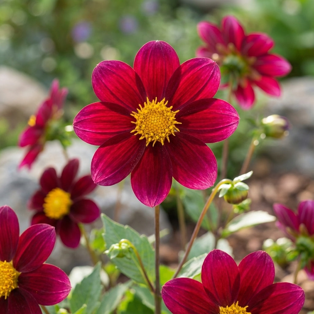 Dahlia 'Topmix Purple' - Dahlie - LumiBlumi