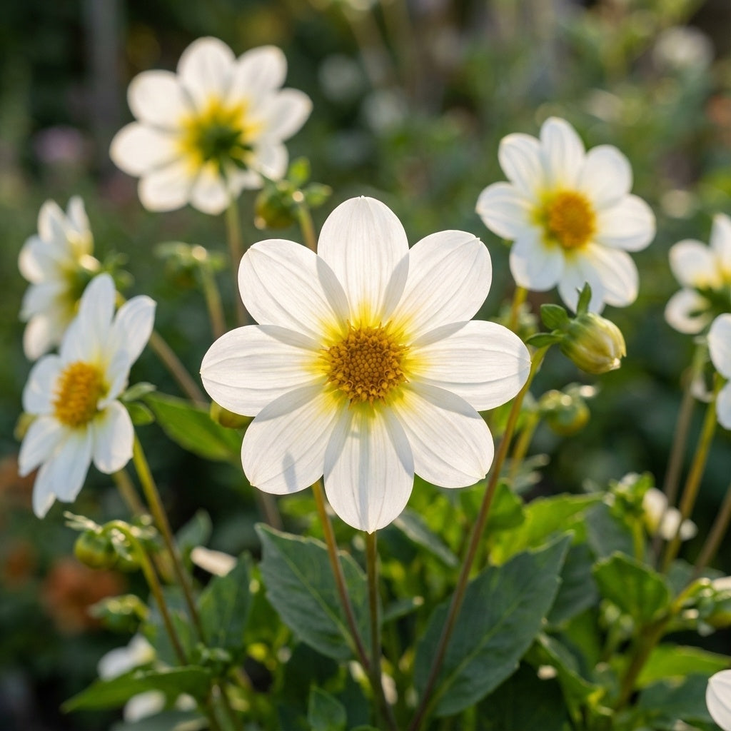Dahlie 'Topmix Weiss' - 5 Stück - LumiBlumi