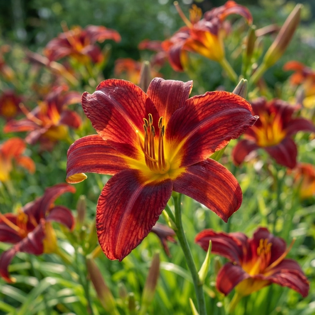 Taglilie 'Autumn Red' - 6 Stück - LumiBlumi