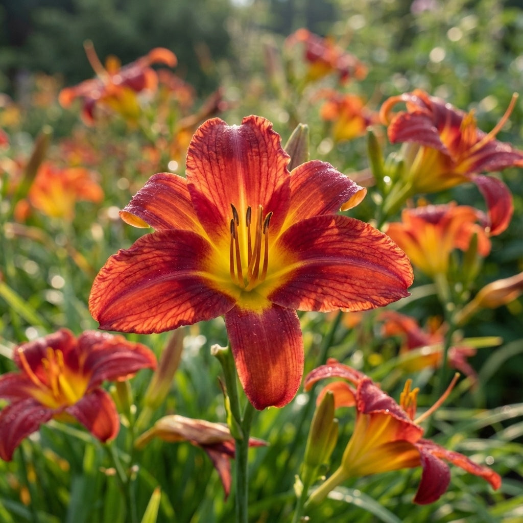 Taglilie 'Autumn Red' - 6 Stück - LumiBlumi