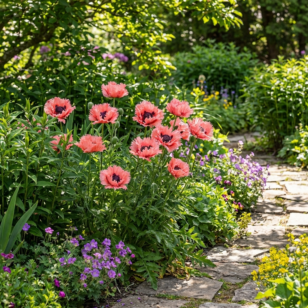 Papaver 'Pink Ruffles Orient.' - Mohn, Klatschmohn - LumiBlumi