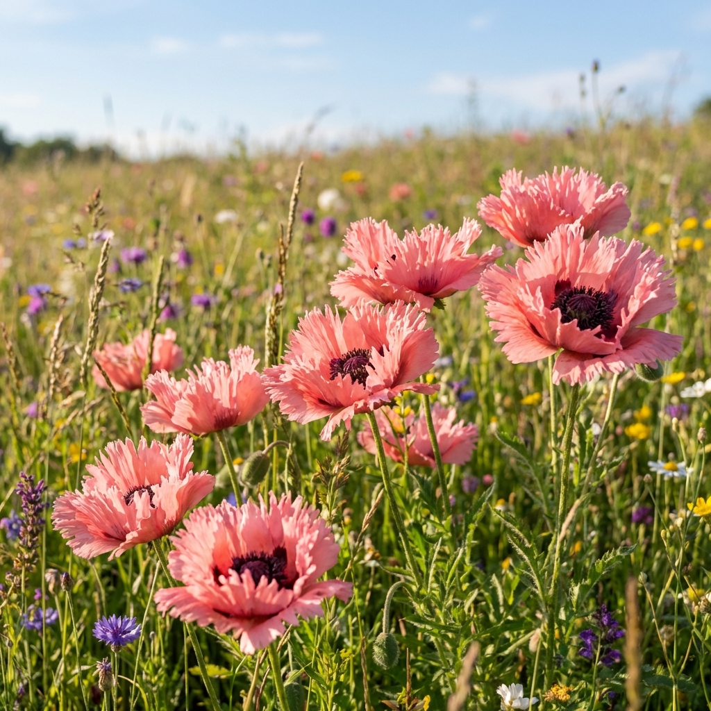 Papaver 'Pink Ruffles Orient.' - Mohn, Klatschmohn - LumiBlumi