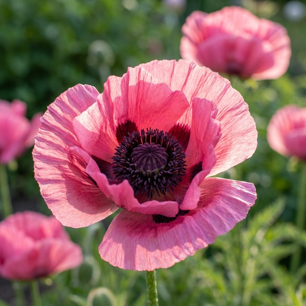 Papaver 'Raspberry Queen Orient.' - Mohn, KlatschmohnPa - LumiBlumi