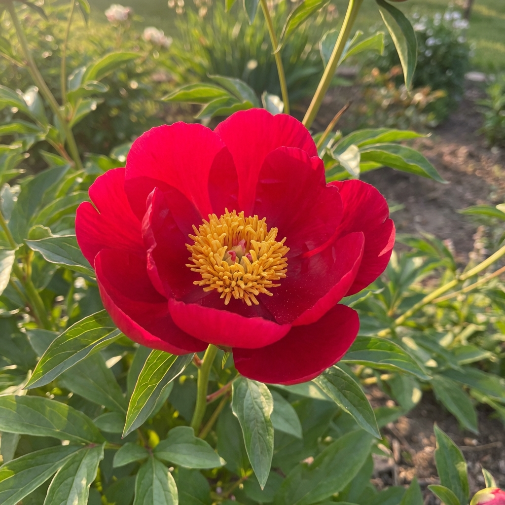Paeonia 'Blaze' - Pfingstrose, Bauernrose