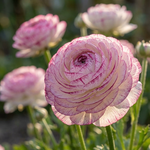Ranunkel 'Elegance Bianco Striato' - 12 Stück - LumiBlumi