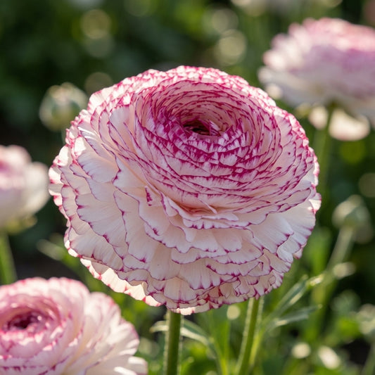 Ranunkel 'Elegance Bianco Striato' - 12 Stück