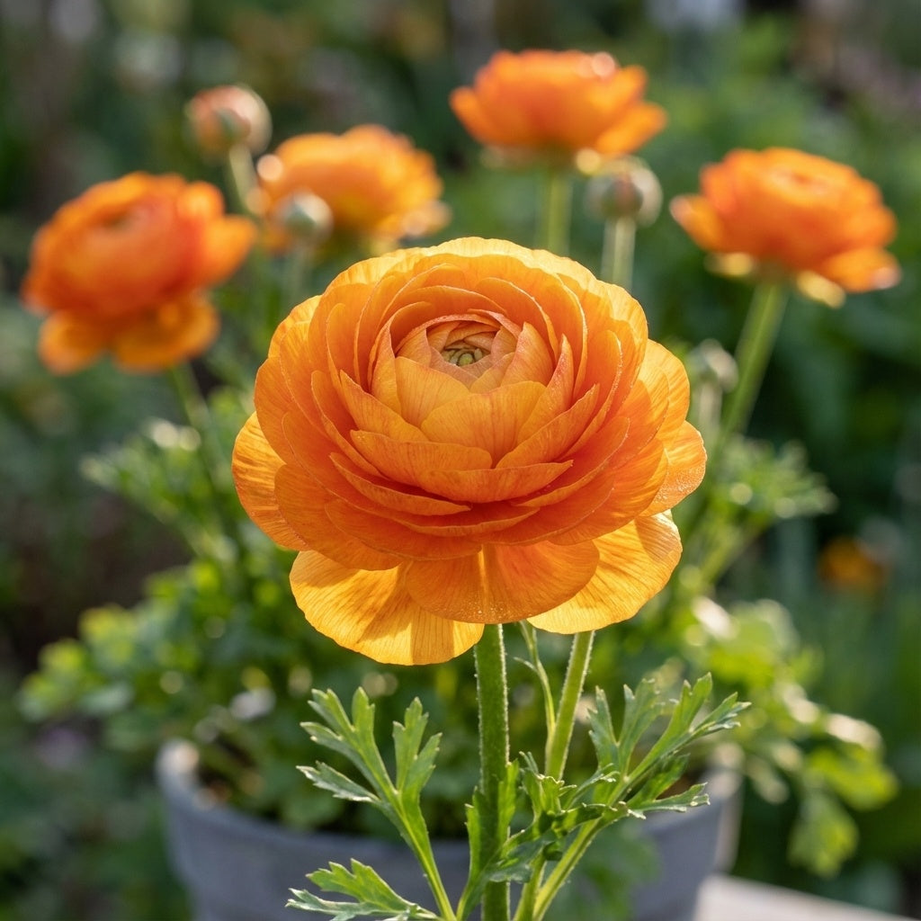 Ranunkel 'Ranunculus Orange' - 10 Stück - LumiBlumi