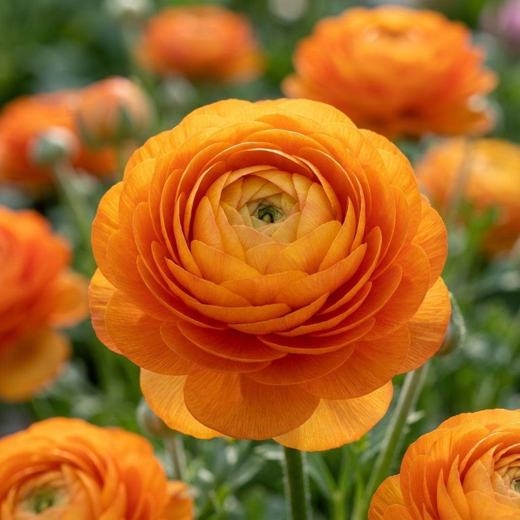Ranunculus 'Orange Tomer For Pot' - Ranunkel, Hahnenfuss