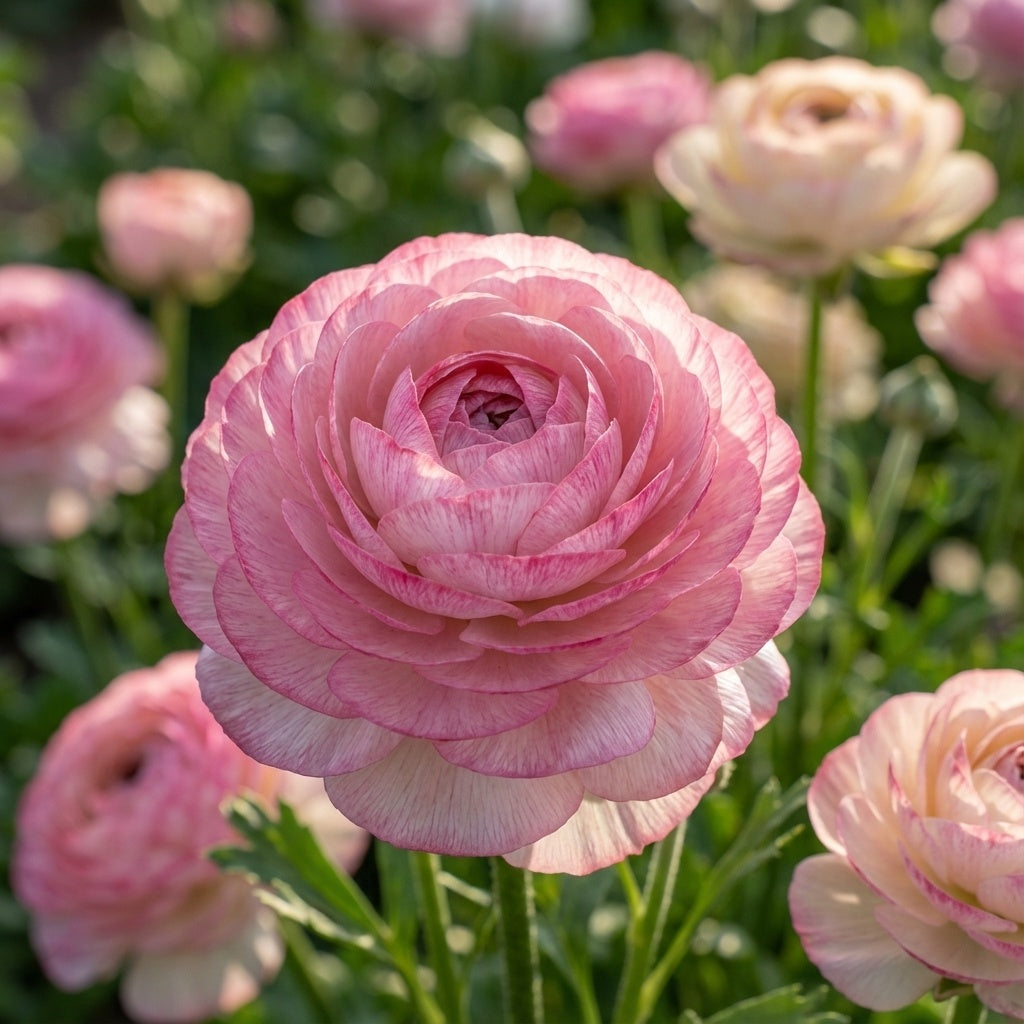 Ranunkel 'Ranunculus Picotee Rosa' - 20 Stück - LumiBlumi