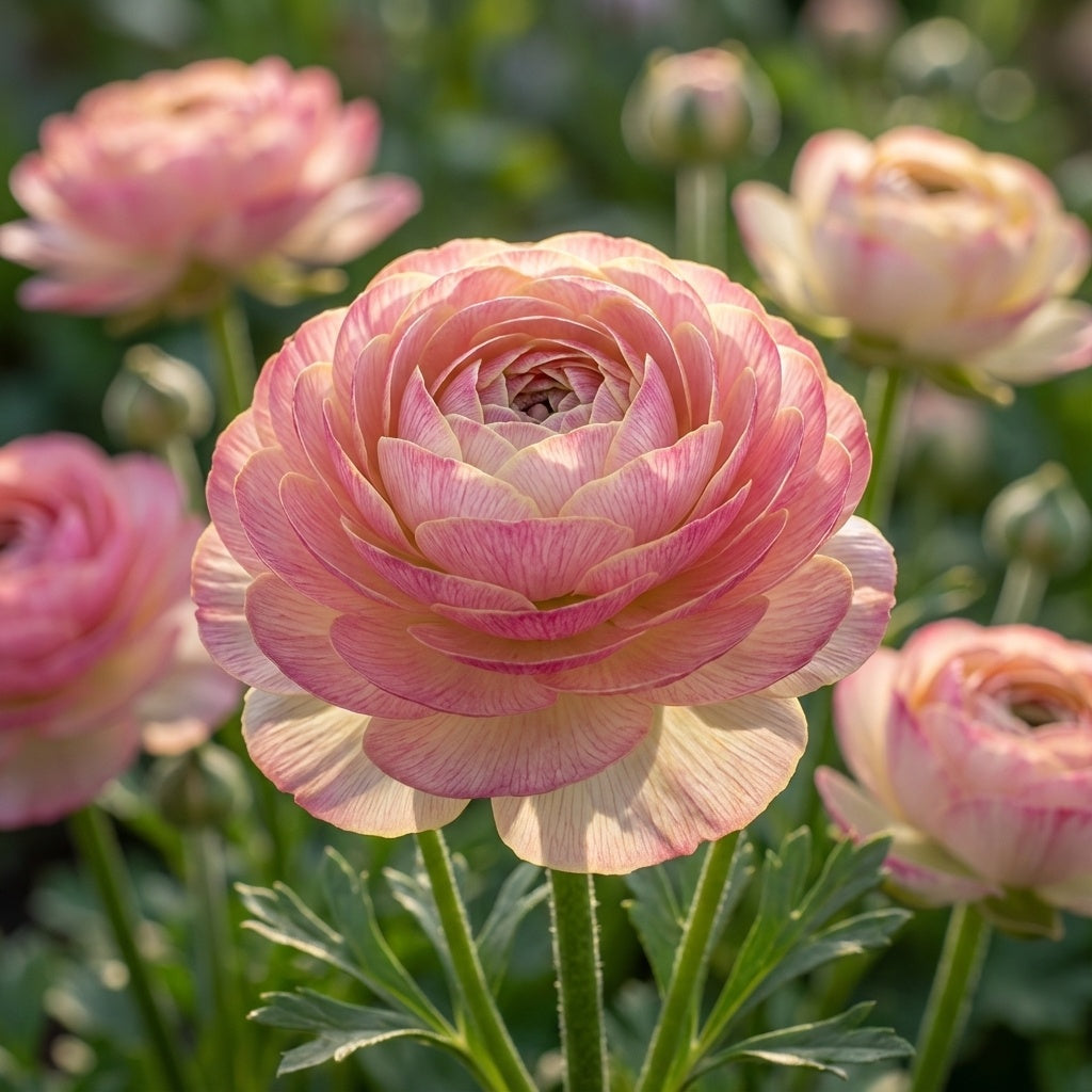 Ranunkel 'Ranunculus Picotee Rosa' - 20 Stück - LumiBlumi