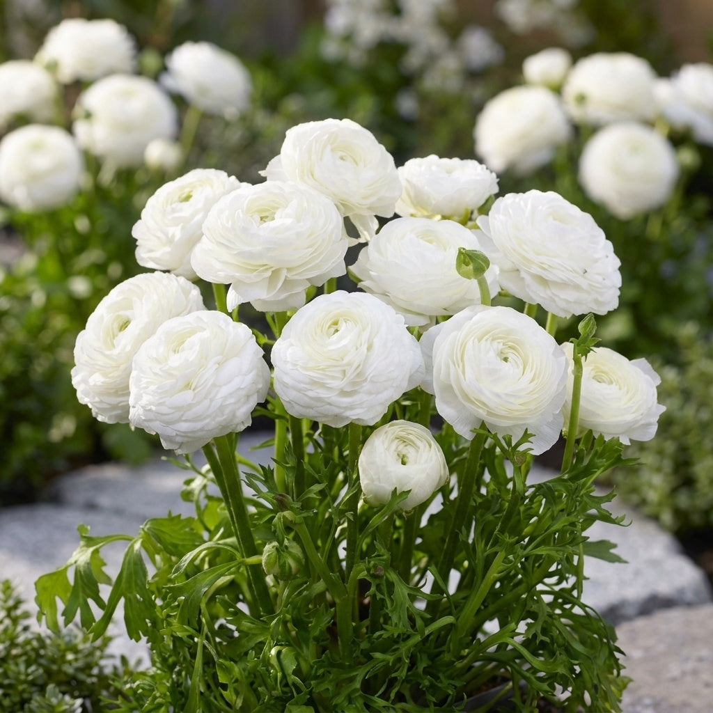 Ranunkel 'Ranunculus White' - 25 Stück - LumiBlumi