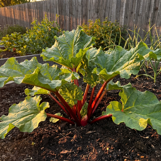 Rheum 'Rhabarbarum Valentine' - Rhabarber