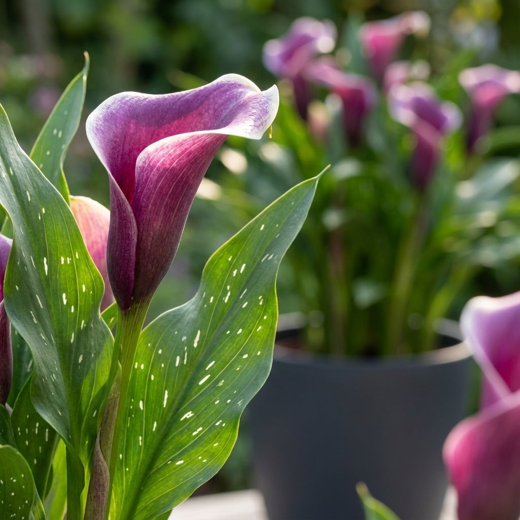 Zantedeschia 'Purple Beat' - Zimmercalla, Calla - LumiBlumi
